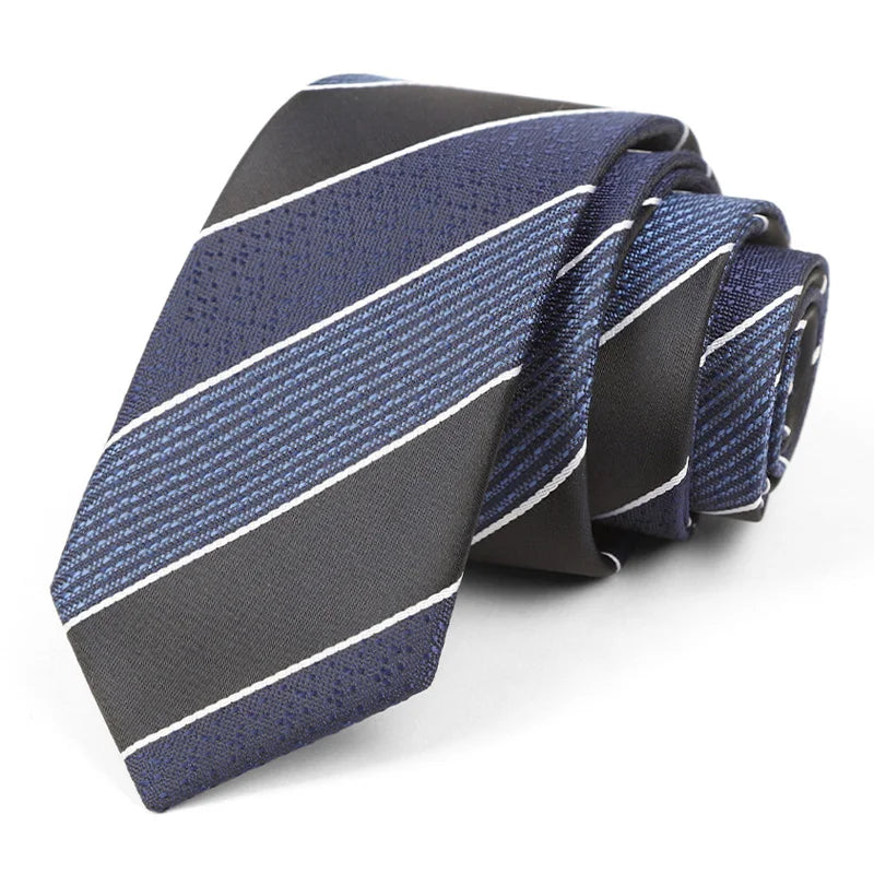 Luxury Skinny 6CM Mens Necktie Ties For Man Striped Plaid Floral Solid Jacquard Ascot Business Party Neck Tie Accssories