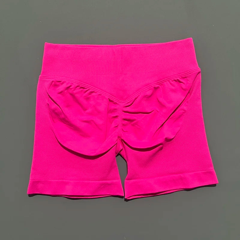 Gym Shorts Women Fitness Sports Biker Shorts High Waist And Waist Tightening Yoga Shorts Workout Scrunch Butt Seamless Leggings