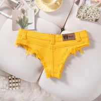 New High Rise Distressed Stretchy Spice Girls Low Waist Ripped Hole Jeans Denim Shorts Y2k Super Shorts Jean