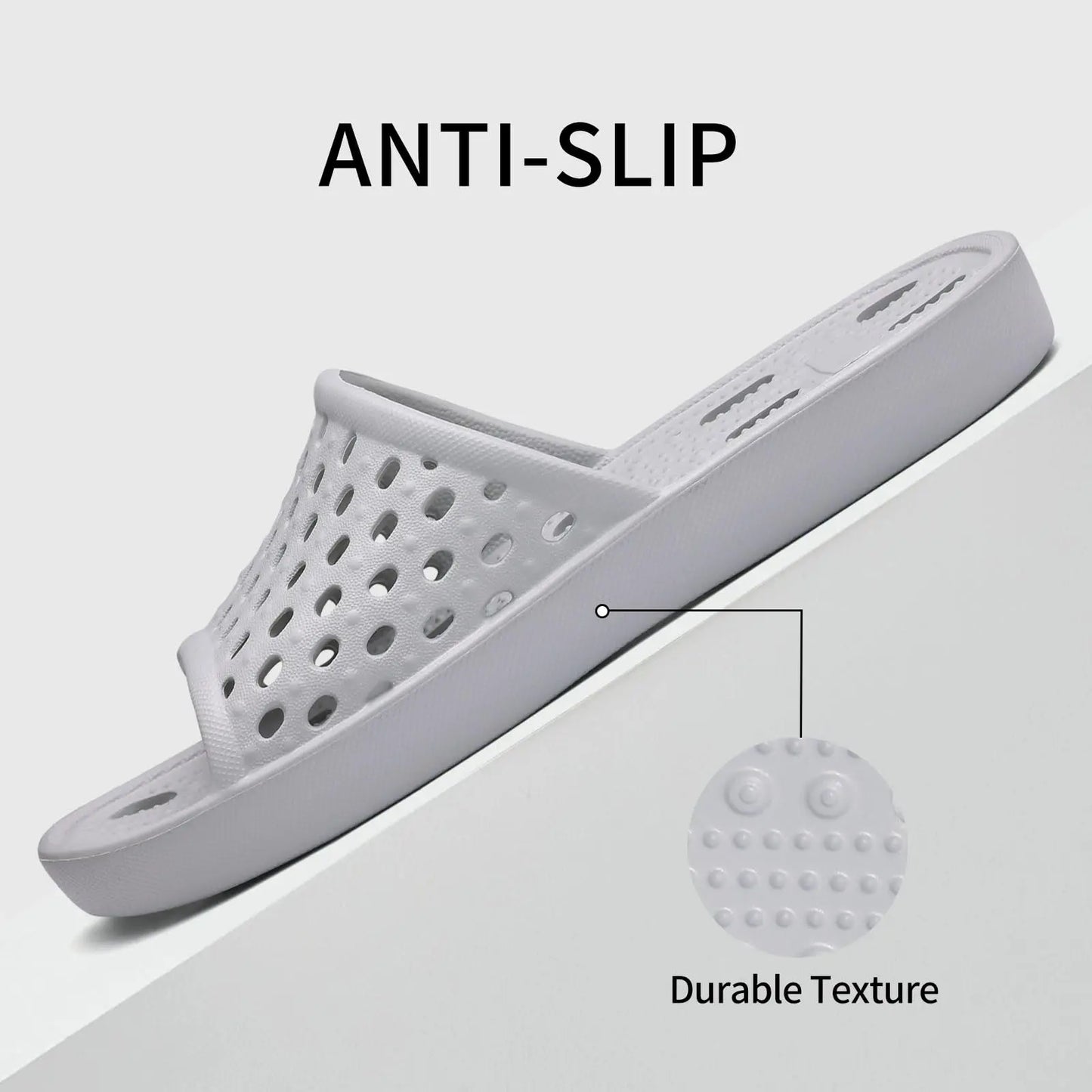 CRACOMIN Summer New Shower Shoes For Women Quick Dry Pool Sandals With Drain Holes Bathroom Slides Lightweight EVA Home Slippers