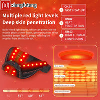 Carbon Fiber Portable Red Light Electric Heating Foot Protector - Vibration Massage Relieves Foot Numbness, Stiffness and Pain