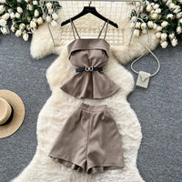 Mini Skirt Set Women Two Piece Sets Polo Collar Shorts Shirt Tops Dress Sets Casual Y2k Streetwear Pleated Shorts 2026 Elegant