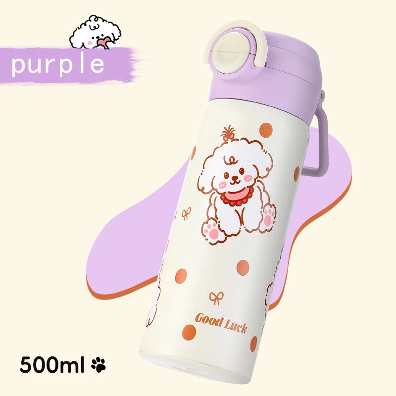 316 Stainless Steel Cartoon Insulated Cup For Children Going To School Portable Cup For Insulation And Cooling Water Cup