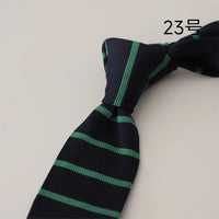 2025 New Striped Blue Neckties For Men Casual 6CM Narrow Ties Creative White Dots Neck Tie Wedding Party Accessories Cravat Gift