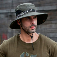 Fashion Summer Bucket Hat Sun Hats for Men Outdoor Fishing Travel Safari UV Protection Beach Hats Mesh Breathable Wide Brim Hat