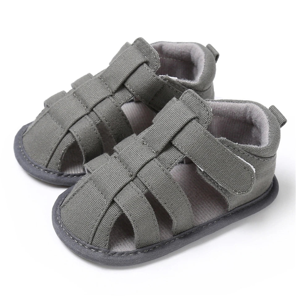 Soild Summer Sandals For Boys Toddler Infant Newborn Kids Baby Boys Canvas Soft Sole Crib Shoes Fashion Baby Shoes