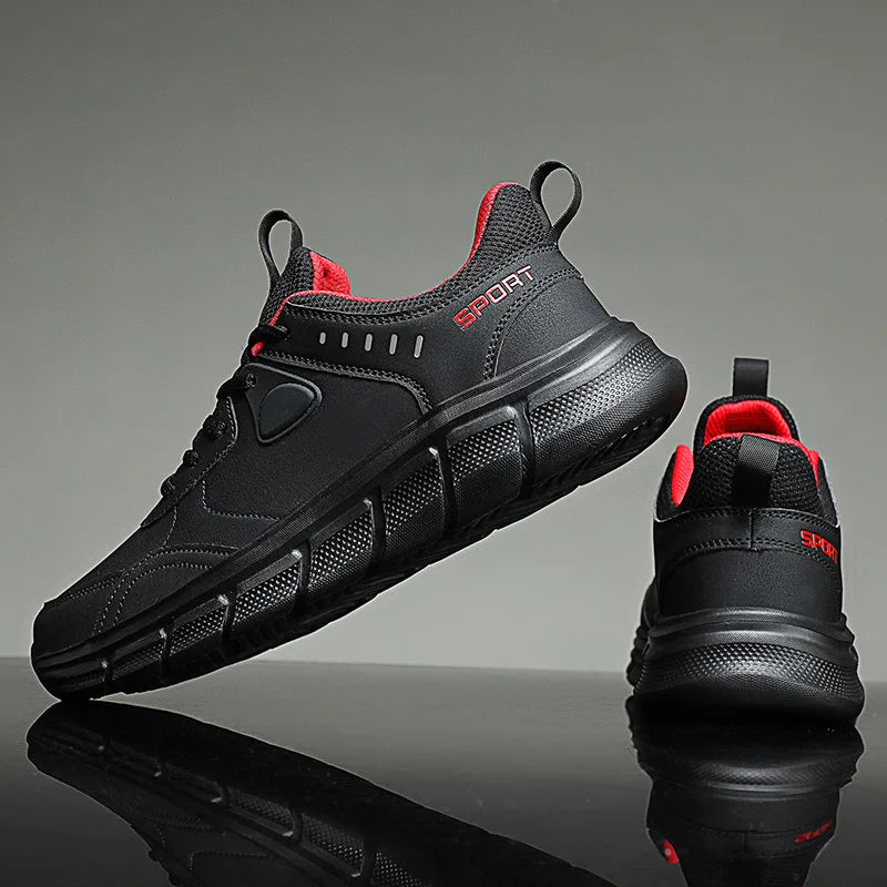 Men's Waterproof Work Shoes Lightweight Comfortable Anti Slip Shock-absorbing Sneakers Outdoor Casual Tennis Fashionable Shoes