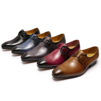 Business Casual Men's Shoes Size 38-47 Gradient Color Calfskin Leather Low Top Breathable Wear-Resistant Fashionable Shoes