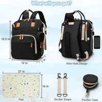 Multifunctional Diaper Bag Backpack Baby Bag, Baby Girl Boy Diaper Bag for Dad Mom , Large Capacity Nursing Diaper Bag