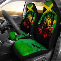 Jamaica Car Seat Covers Jamaican Lion With Coat Of Arms Amazing Pack of 2 Universal Front Seat Protective Cover