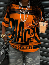 Summer Women Casual Round Neck Short Sleeve Letter Print Simple T-Shirt Daily Wear Graphic Tees Men's Round Neck T-shirt