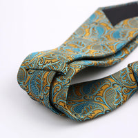 Luxury 8CM Mens Necktie Dark Green Color Dot Plaid Stripes Ties For Man Groom Jacquard Woven Neck Tie For Business Party