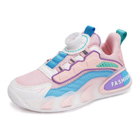 Childrens Sports Shoes 2026 New Mesh Rebound Daily Casual Walking Shoes Comfortable Anti Slip Flat Bottom Girls Jogging Shoes