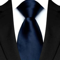 Luxury Men's Necktie 8cm Navy Blue Color Tie Jacquard Neck Ties for Man Business Wedding Party Gift