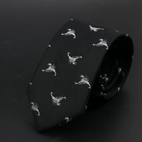 New Men Ties Solid Color Stripe Print Floral 6cm Jacquard Business Neckties Narrow Skinny Tie Wedding Prom Daily Wear Accessory