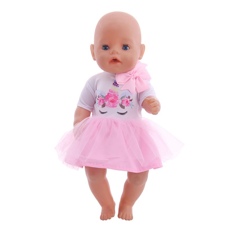 Doll Clothes Unicorn Suits Fit 18 Inch American Of Girl`s &Baby Born Doll 43cm Born Babies Doll Clothes，Toys For Girls