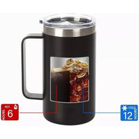 24oz Stainless Steel Insulated Cup Vacuum Thermal Mug Tumbler Coffee Mug Beer Cup with Handle Double Wall Office Vacuum Flasks