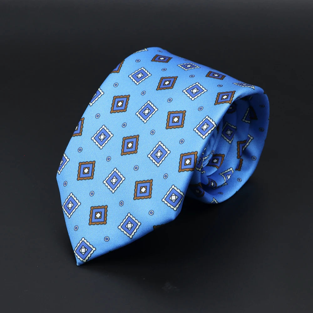Fashion Men's 7.5cm Silk Tie Super Soft Bohemian Style Dot Chic Novelty Red Blue Necktie Suit Shirt Luxury Banquet Accessories