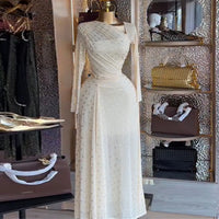 Long Dress Women Dresses Party Night Vestidos Y2k Streetwear Diagonal Collar Lantern Sleeve High Waist Elegant Work 2026