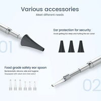 Digital Otoscope with 4.5 Inches 1080P 3.9mm Ear Camera with 6 LED Lights Ear Wax Removal Tool with 32GB Card For Child Adults