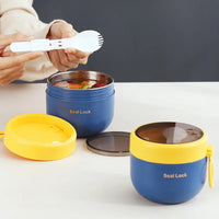 600ml Food Thermal Jar Insulated Soup Cup Thermos Containers Stainless Steel Lunch Box Thermo Keep Hot Vaccum Cup With Spoon
