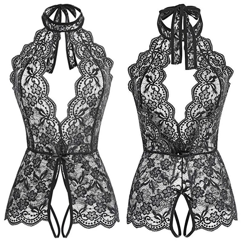 Erotic Hot Sexy Lingerie Women Role Play Costumes Open Bra Lace Underwear Pornos Teddy Bodysuit Transparent Nightgown For Sex