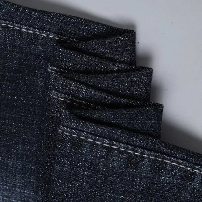 Men's jeans stretch fashionable black pants slim fit straight leg pants