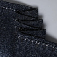 Men's jeans stretch fashionable black pants slim fit straight leg pants