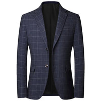 TFETTERS Brand 2025 Spring Mens Wedding Suits Blazer Check Autumn Single Breasted Suits Blazers Men Fashion Blazer for Mens