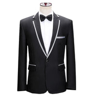 New Men Luxury Patchwork Suit Single Button Flower Jacket Fashion Singer Host Pianist Stage Performance Blazers Coats