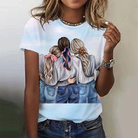 Mother's Day gift Top Women's T-shirt For Women The Best Mom 3D Printed T-Shirt Summer Casual Short Sleeve Women's Clothing
