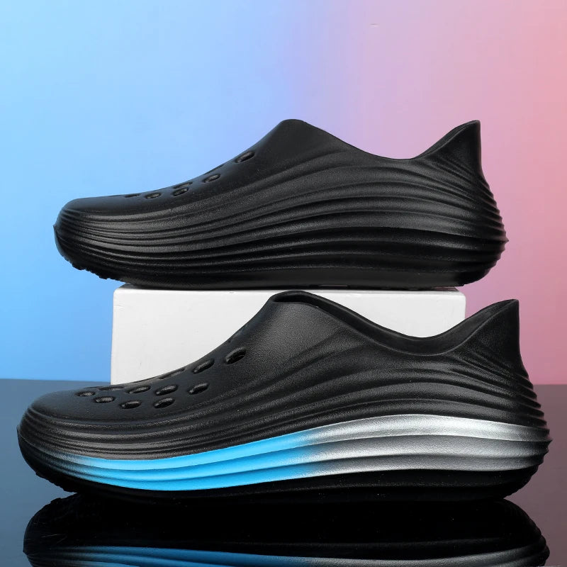 2025 Fashion single size gradient hole garden shoes outdoor beach casual shoes comfortable soft sole fashion sandals