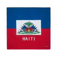 Haiti Flag Bandana 100% Cotton Women Running Dancing Headband Caribbean Countries Flag Scarf Men Hip Hop Headwrap Labor Day Gift