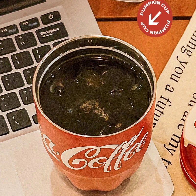 304 Stainless Steel Insulated Cup Women Men Water Bottles Coffee Cup Gift Portable Dual Drink Office Cup Coca-cola fashion 2024
