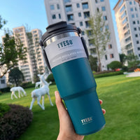 Tyeso Stainless Steel Coffee Cup Cold And Hot Double-layer Insulated Cup Tumbler Thermo Water Bottle Car Travel Mug Vacuum Flask
