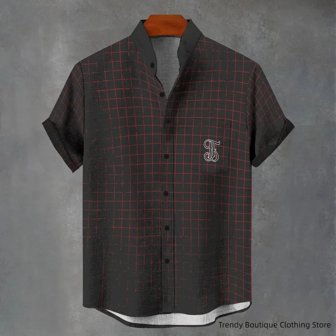 Men's linen short sleeved shirt, a simple, clean, casual, comfortable, and fashionable button top, new collection for summer 202