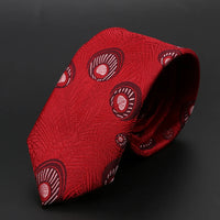 New Men Ties Solid Color Stripe Print Floral 6cm Jacquard Business Neckties Narrow Skinny Tie Wedding Prom Daily Wear Accessory