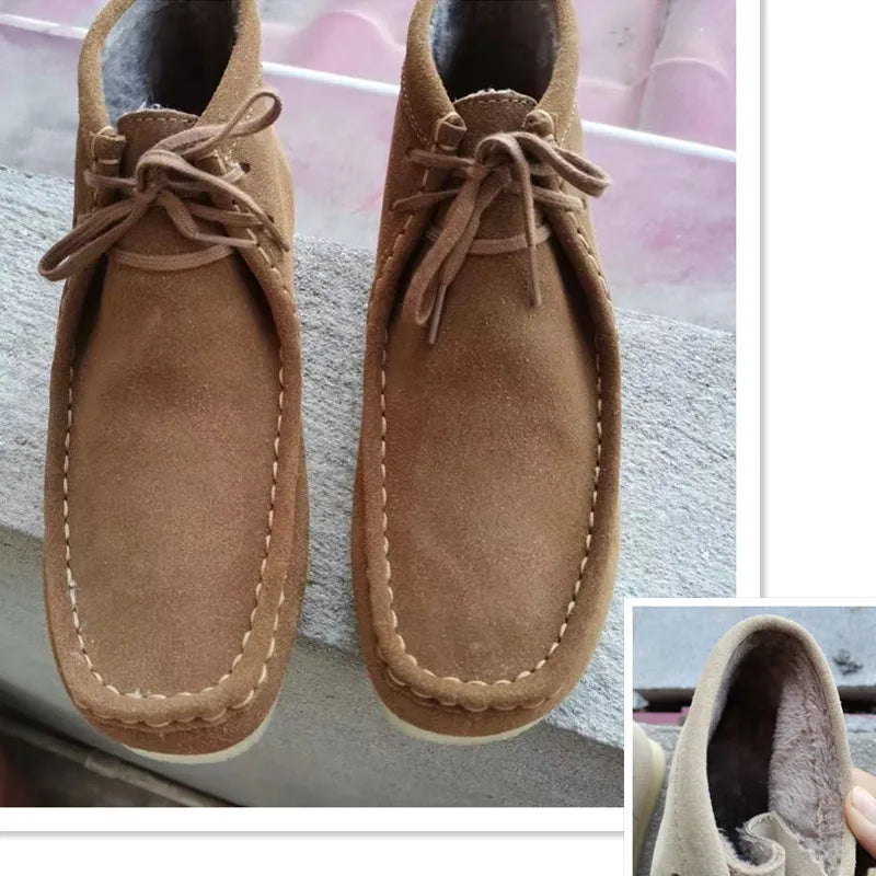 Careaymade-Hot Vintage Genuine Leather Casual big size Women's Shoes Lace-up Smoke Rubber sole Shoes Low Top Fashion Men's Shoes