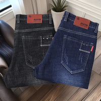 Jeans Men Autumn and Winter New Elastic Business Men's Pants Youth Men Straight Man Men's Adult Seasons A Comfortable Gentleman
