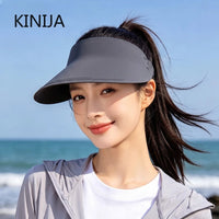 UPF50+ Sun Visor Hat for Women Men Wide Brim UV Protection Visor Lightweight Quick-Dry Sun Hat for Outdoor Sports 1pcs Beach Hat