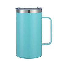 24oz Stainless Steel Insulated Cup Vacuum Thermal Mug Tumbler Coffee Mug Beer Cup with Handle Double Wall Office Vacuum Flasks