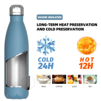 WATERSY 500ml Stainless Steel Vacuum Flask, Insulated Thermos Cup for Coffee & Water, Double Wall Thermal Bottle for Sports