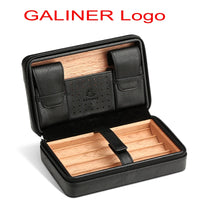 GALINER Charuto Cedar Wood Cigar Humidor Box Travel Cigar Case Storage 4 Cigars Box Humidor Humidifier For Sigar