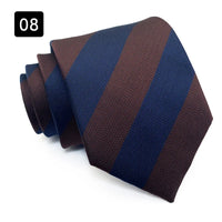 Wholesale 8CM Men's Necktie Classic Ties For Man Wedding Business Party Stripes Striped Jacquard Neck Tie Ascot Accessories