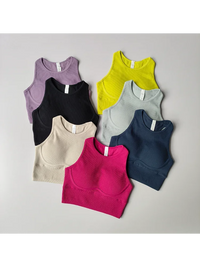 New Running Fitness Sports Vest Integrated Women's High-strength Thread Hollow Beautiful Back Shockproof Tight Yoga Bra Clothing