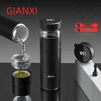 GIANXI Portable 500ML Black Water Bottle Home Stainless Steel Thermos Bottle Drink Items Vacuum Flasks Filterate Coffee Cup