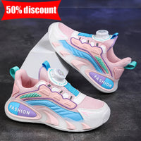 Childrens Sports Shoes 2026 New Mesh Rebound Daily Casual Walking Shoes Comfortable Anti Slip Flat Bottom Girls Jogging Shoes