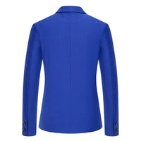 Black Men Fake Two Piece Suit Jacket, Royal Blue Fashion Men's Business Social Blazers,White Wedding Prom Party Dress Coat.