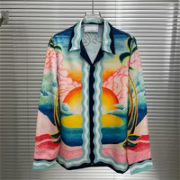 2025 men's printed T-shirt, men's and women's long sleeved shirt, 100% polyester fiber, fashionable and comfortable casual men's