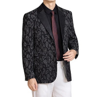 Elegant Printed Blazer for Men - Stylish Fit , Unique Splicing Process , Versatile for Formal & Casual Occasions